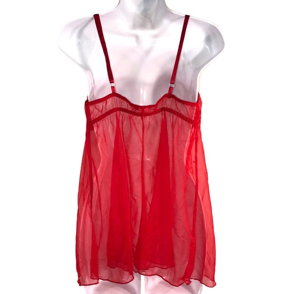 Vintage Intimates & Sleepwear Vintage Two Piece Red Chemise And